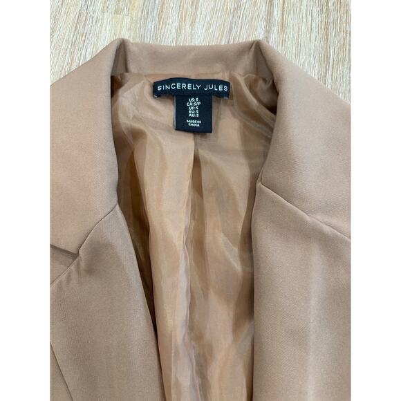Sincerely Jules Brown Vest Blazer Size Small - Picture 2 of 9